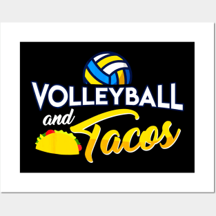 Volleyball and Taco Food Sport Posters and Art